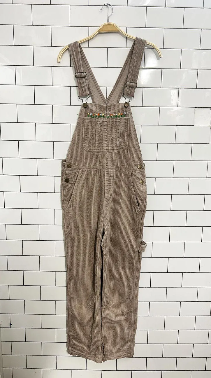 UO bdg custom embroidered corderoy overalls sold by Good Market Thrift Store product image thumbnail 3