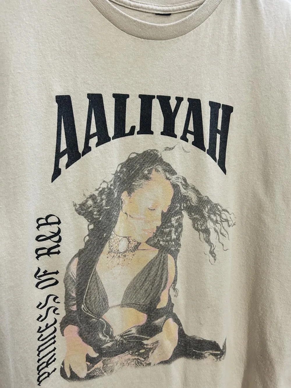 alliyah princess of r&b graphic tee sold by Good Market Thrift Store product image thumbnail 2