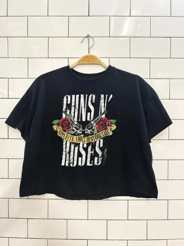 guns n' roses appetite for destruction cropped tee sold by Good Market Thrift Store