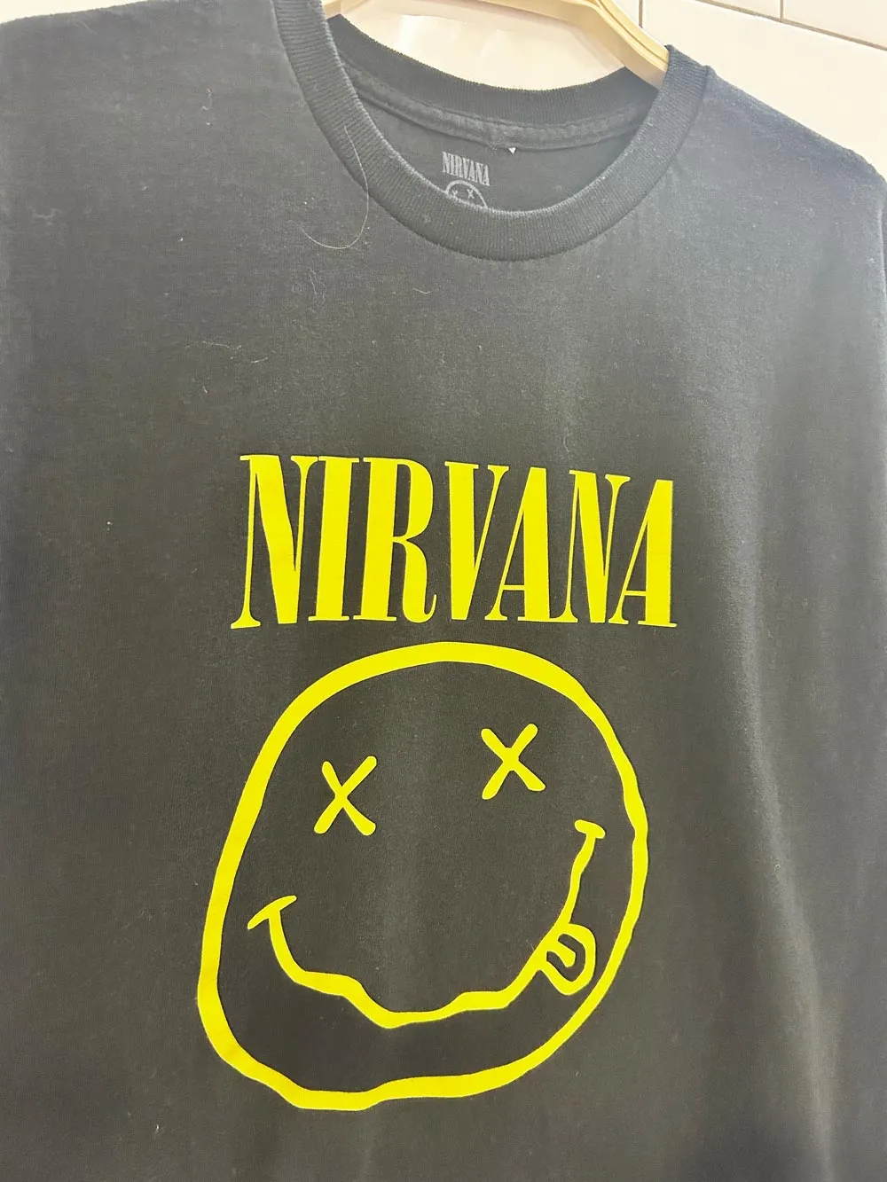 nirvana smiley double sided graphic tee sold by Good Market Thrift Store product image thumbnail 2