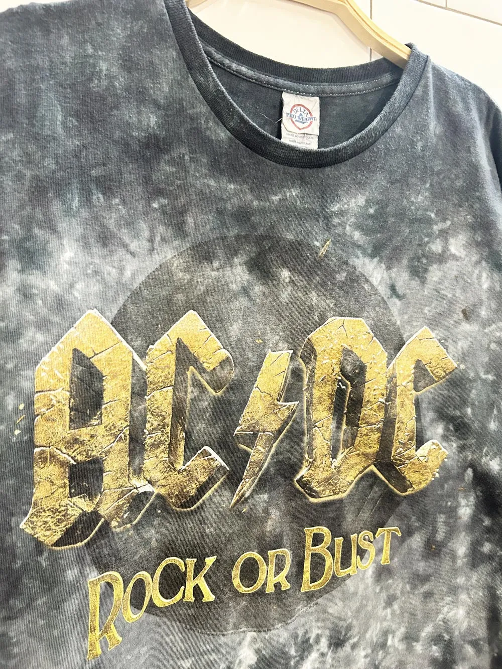 acdc rock or bust 2015 world tour tie dye tee sold by Good Market Thrift Store product image thumbnail 2