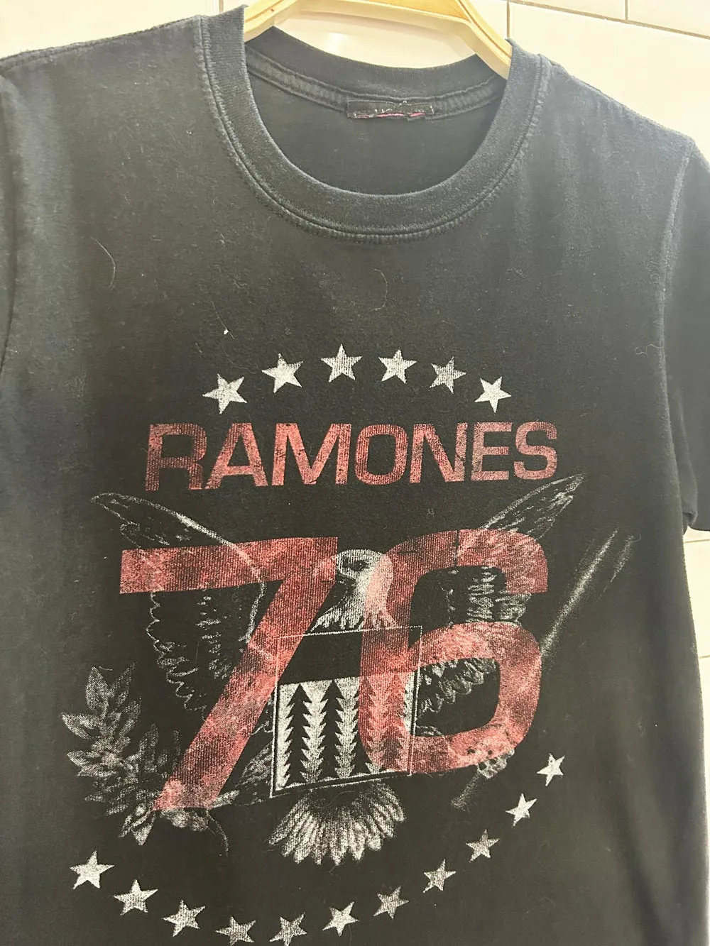 ramones 1976 tour reprint tee sold by Good Market Thrift Store product image thumbnail 2