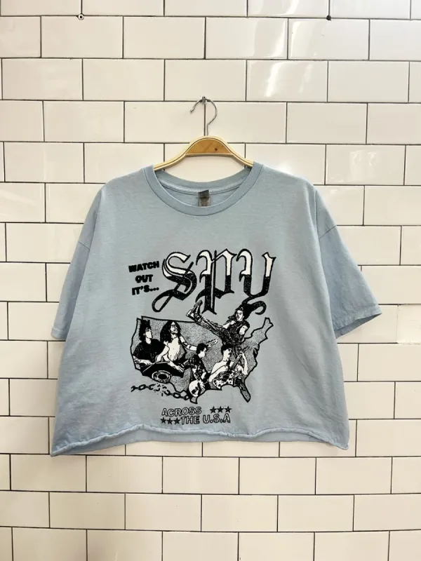 spy hardcore punk band cropped tee sold by Good Market Thrift Store