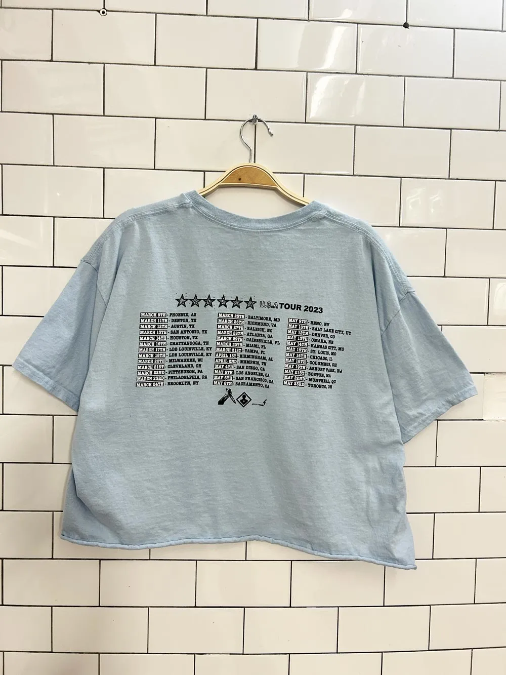 spy hardcore punk band cropped tee sold by Good Market Thrift Store product image thumbnail 3