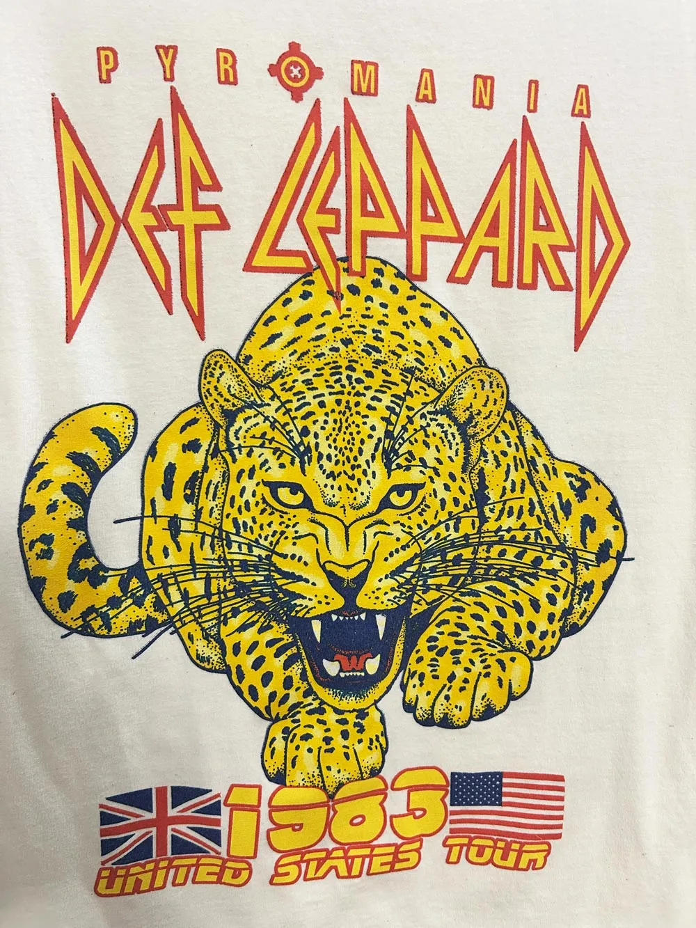 def leppard pyromania 1983 tour reproduction tee sold by Good Market Thrift Store product image thumbnail 2