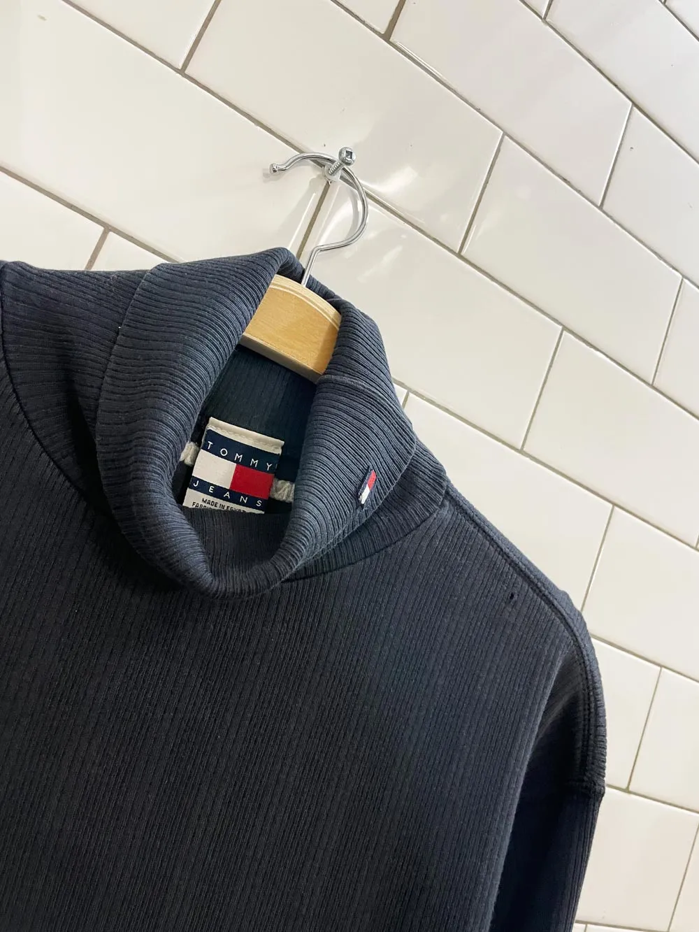 vintage 00s tommy hilfiger ribbed turtle sold by Good Market Thrift Store