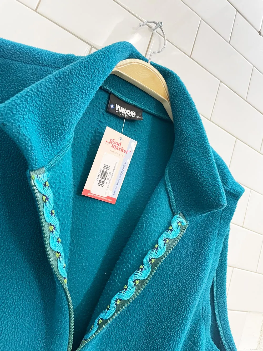 vintage 90s yukon fleece full zip vest sold by Good Market Thrift Store product image thumbnail 2