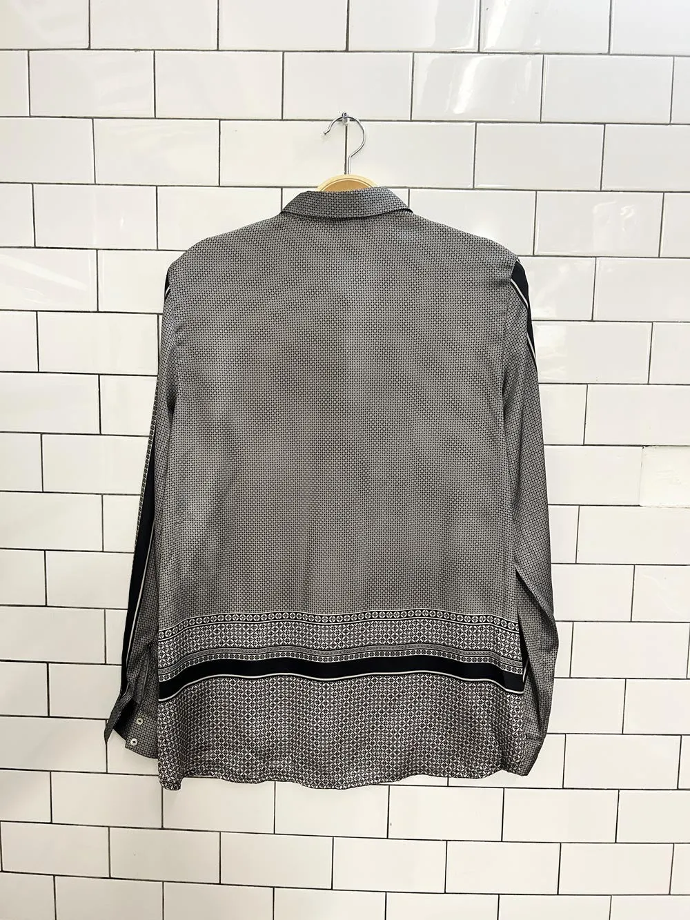 h&m satin scarf print blouse sold by Good Market Thrift Store product image thumbnail 3