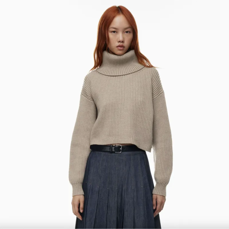 babaton guell 100% merino wool chunky turtleneck sold by Good Market Thrift Store