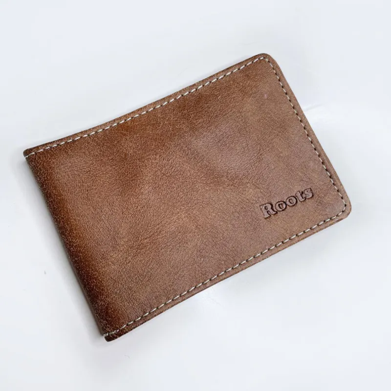 roots tribe leather ID wallet sold by Good Market Thrift Store