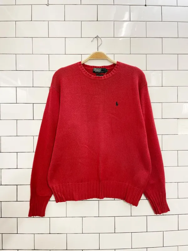 vintage polo RL cotton knit crew sold by Good Market Thrift Store