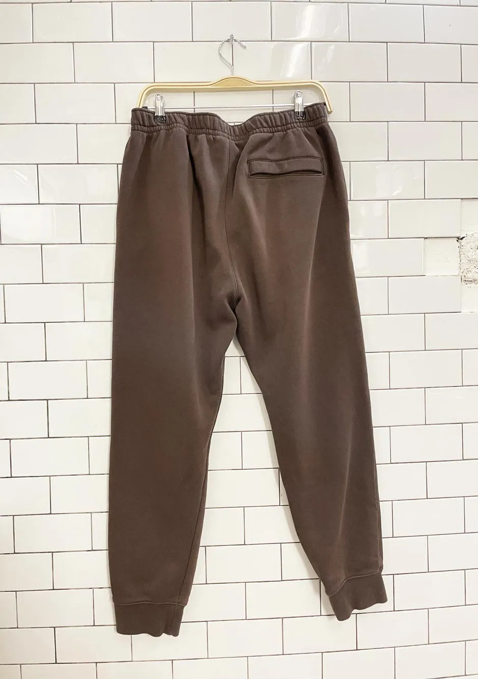 nike small check logo fleece sweatpant sold by Good Market Thrift Store product image thumbnail 4