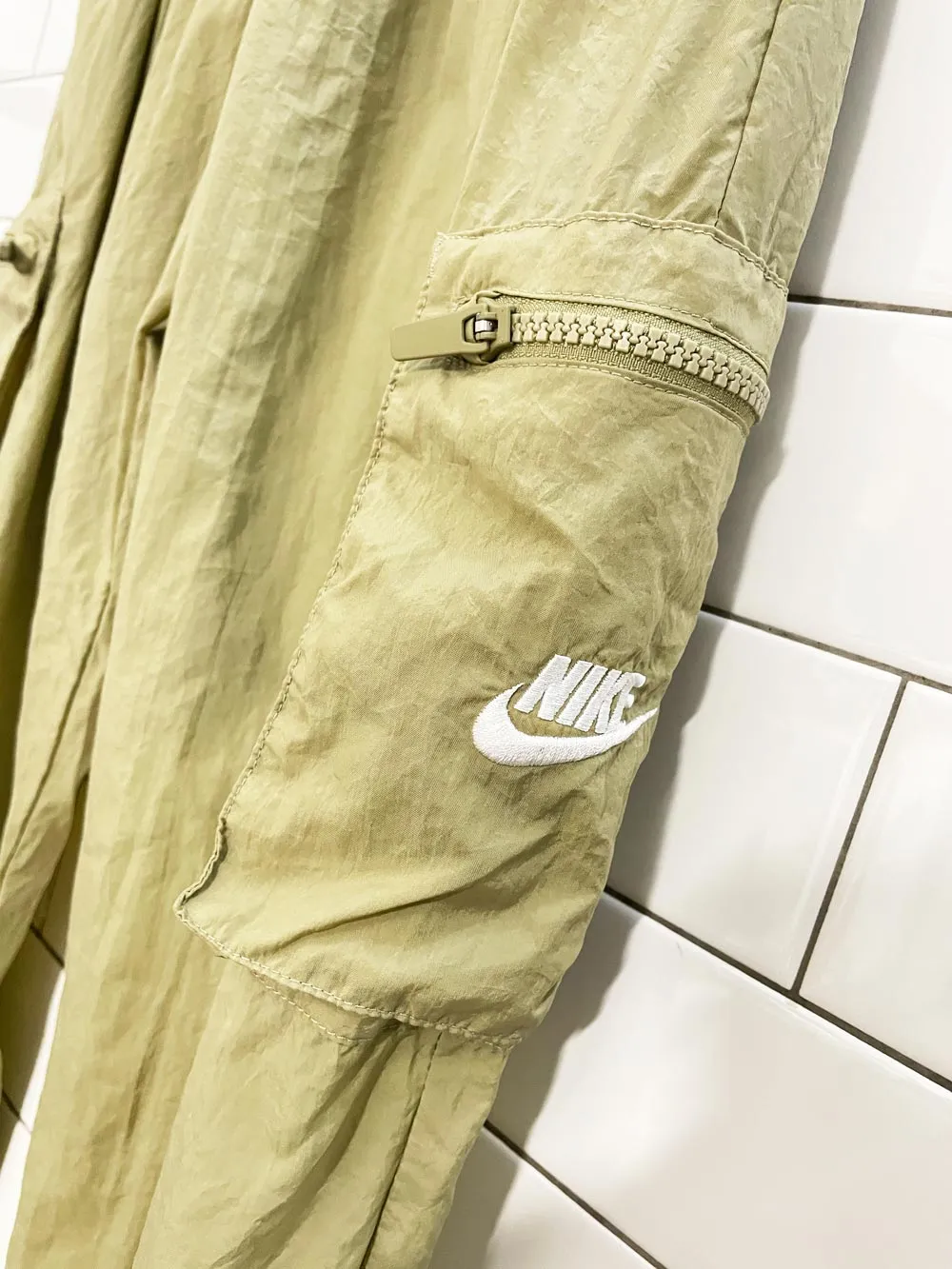 nike nylon cargo pant jogger sold by Good Market Thrift Store product image thumbnail 2