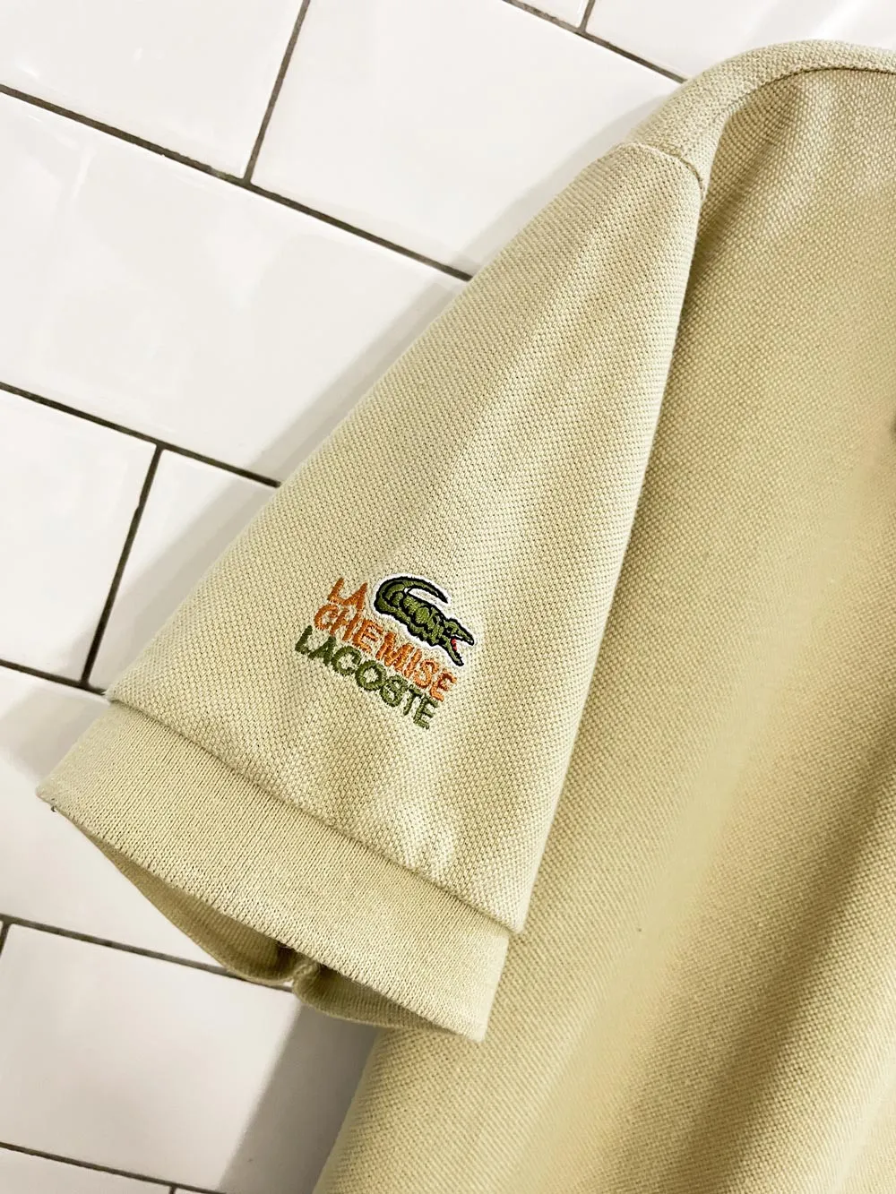 vintaeg lacoste chemise pique polo sold by Good Market Thrift Store product image thumbnail 2