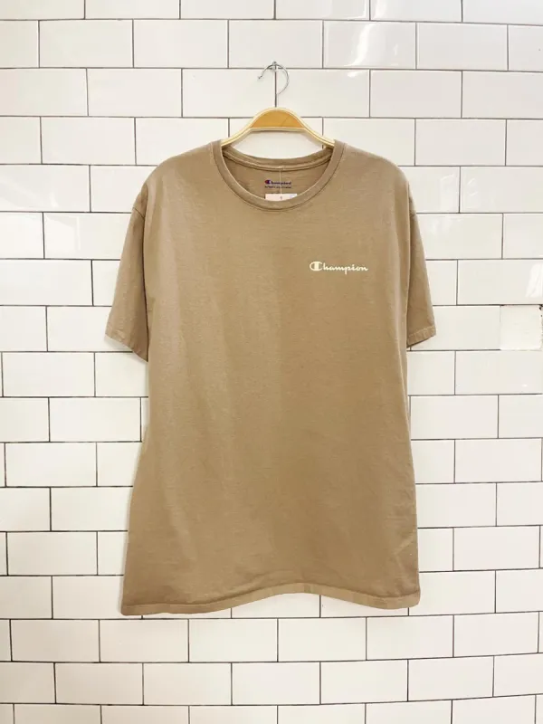 champion neutral minimal logo tee sold by Good Market Thrift Store