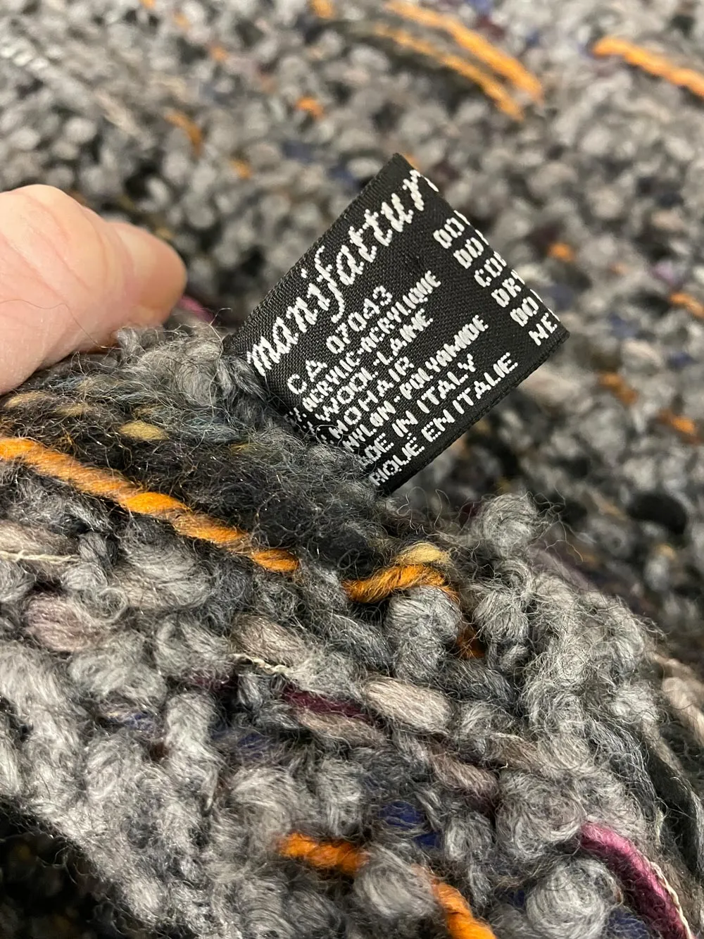 vintage made in italy wool-mohair knit scarf sold by Good Market Thrift Store product image thumbnail 2