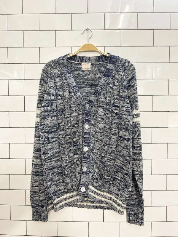 vintage 70s sun valley cable knit cardigan sold by Good Market Thrift Store