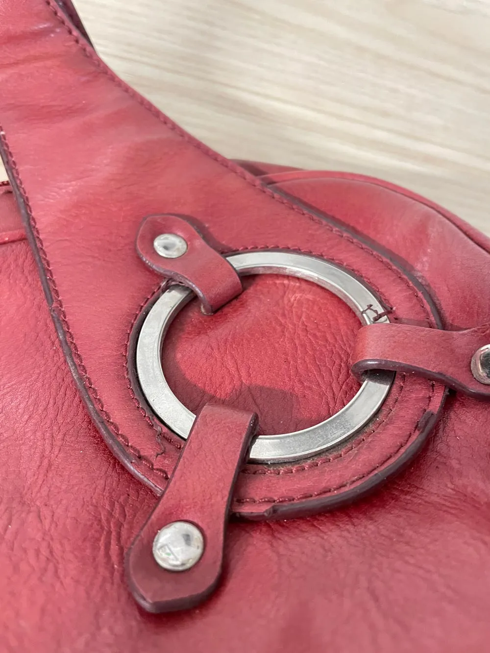 y2k graffity paris soft leather shoulder bag sold by Good Market Thrift Store product image thumbnail 2