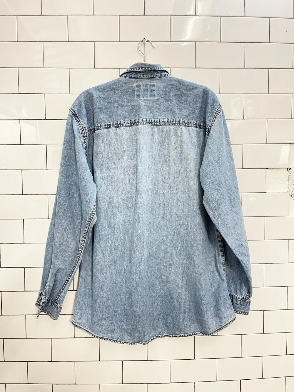 vintage levi's orange tab denim shirt sold by Good Market Thrift Store product image thumbnail 4