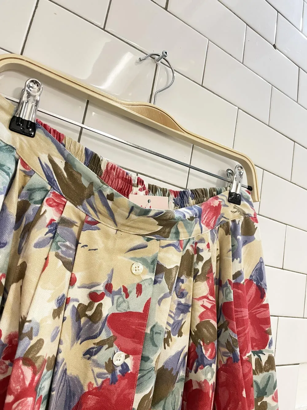 vintage 90s principles floral button midi skirt sold by Good Market Thrift Store product image thumbnail 2