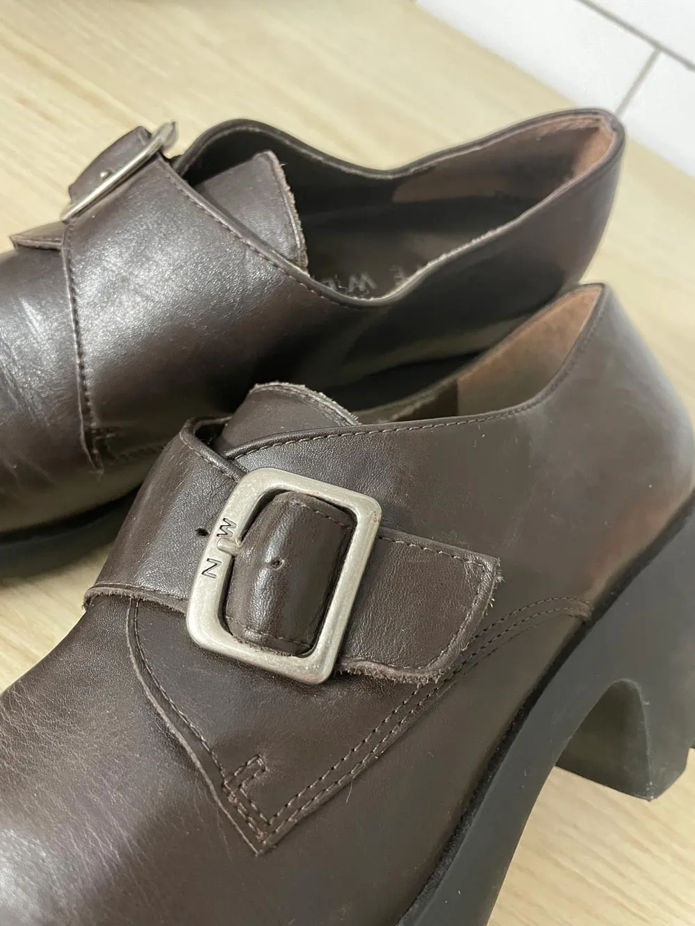 vintage 90s nine west buckle leather loafer sold by Good Market Thrift Store product image thumbnail 3