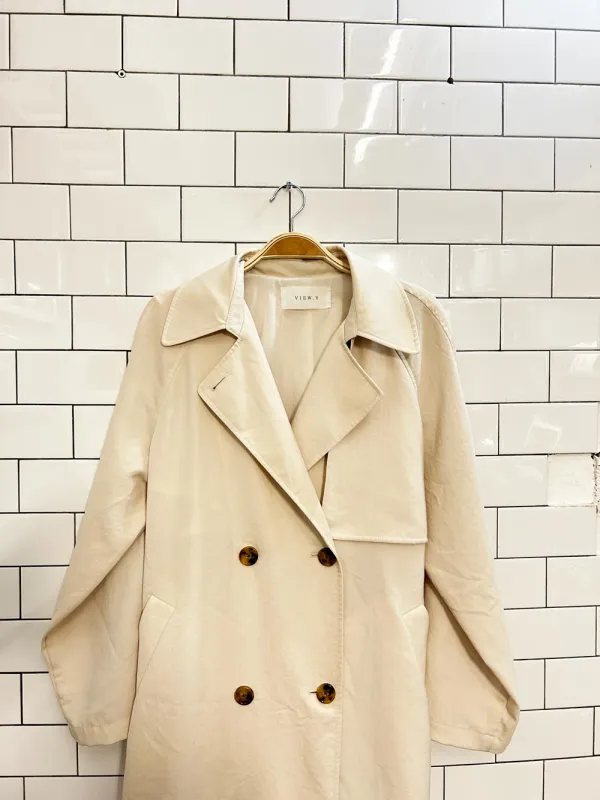 view.y light minimal trench coat sold by Good Market Thrift Store