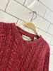vintage 00s winter edition wool-blend cable knit cardigan sold by Good Market Thrift Store