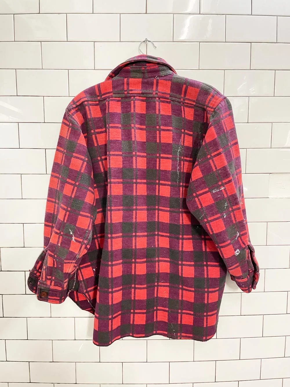 vintage 70s palermo buffalo plaid flannel shirt sold by Good Market Thrift Store product image thumbnail 3