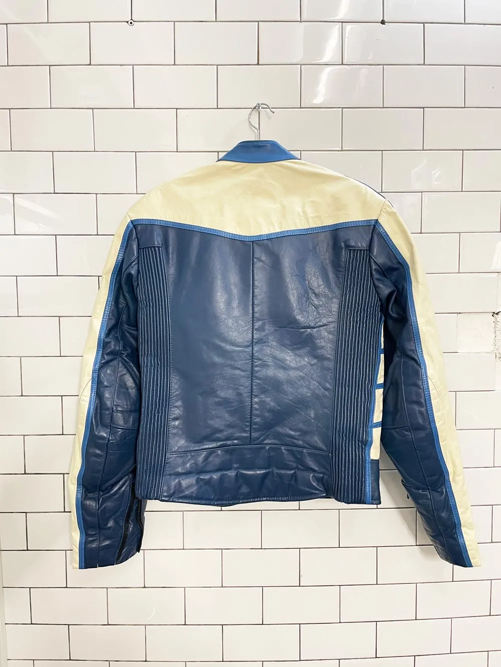 vintage bristol leather biker jacket sold by Good Market Thrift Store product image thumbnail 4