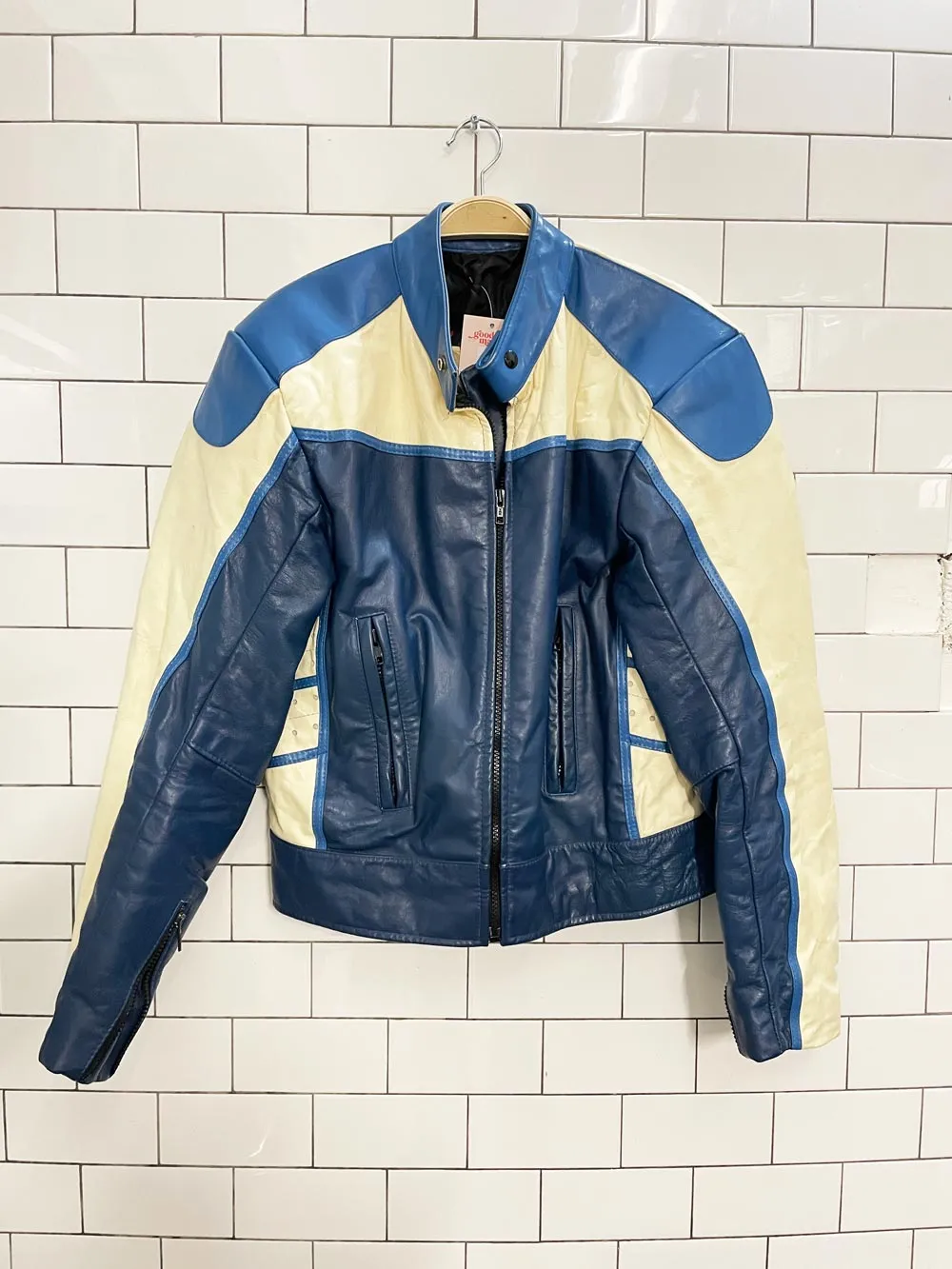 vintage bristol leather biker jacket sold by Good Market Thrift Store