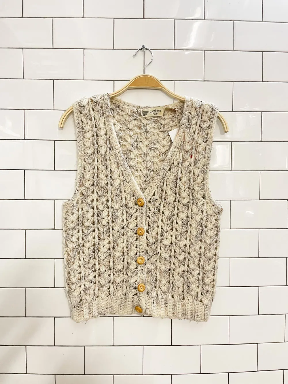 vintage barbara sue knit sweater vest sold by Good Market Thrift Store