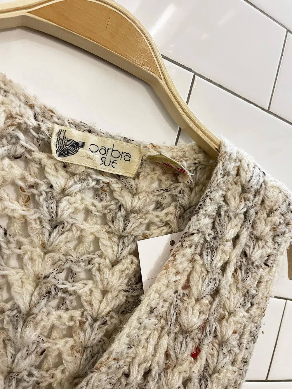 vintage barbara sue knit sweater vest sold by Good Market Thrift Store product image thumbnail 2