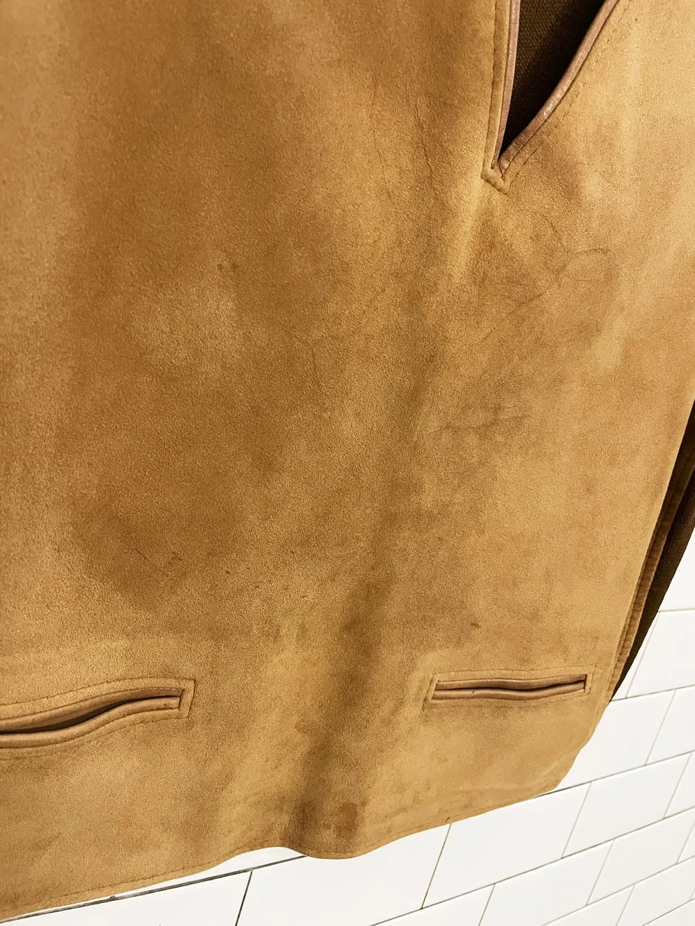 vintage 70s cortefiel lamb suede vest sold by Good Market Thrift Store product image thumbnail 2