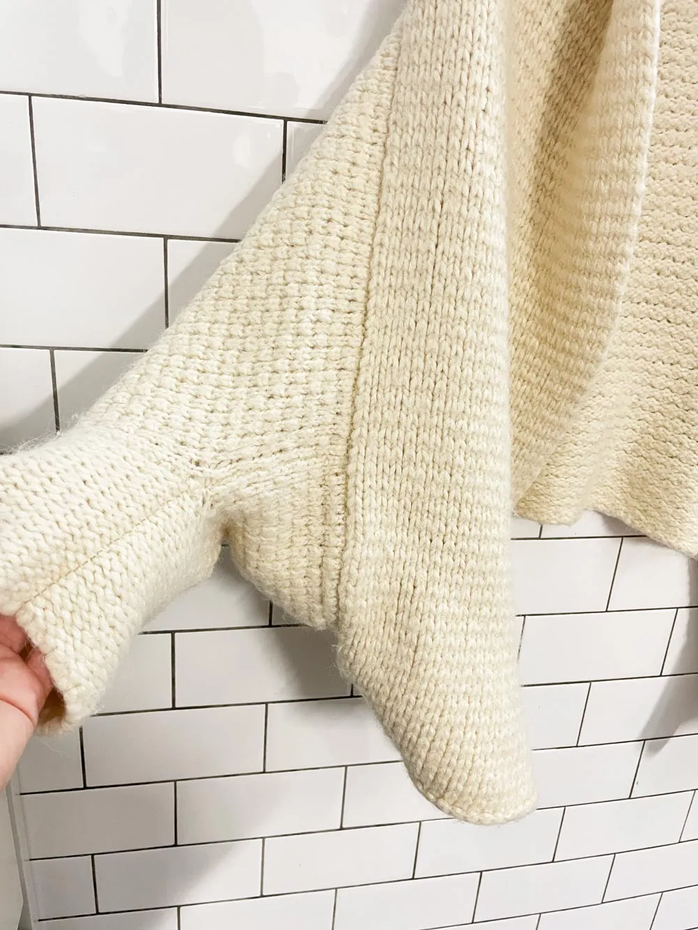 magnolia alpaca-wool open cardigan shawl sold by Good Market Thrift Store product image thumbnail 2