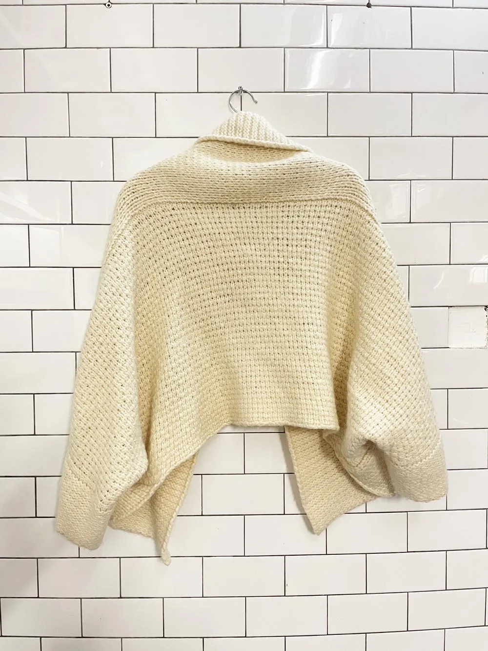 magnolia alpaca-wool open cardigan shawl sold by Good Market Thrift Store product image thumbnail 4