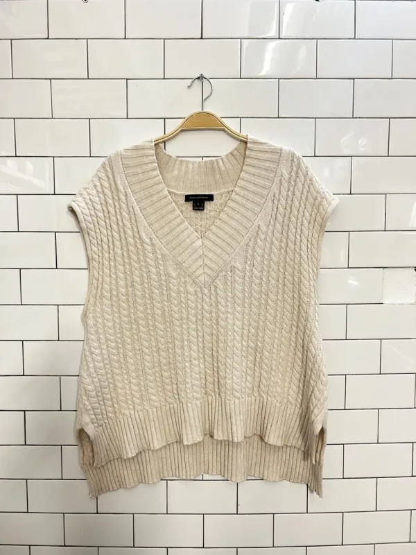 french connection cable knit vest sold by Good Market Thrift Store