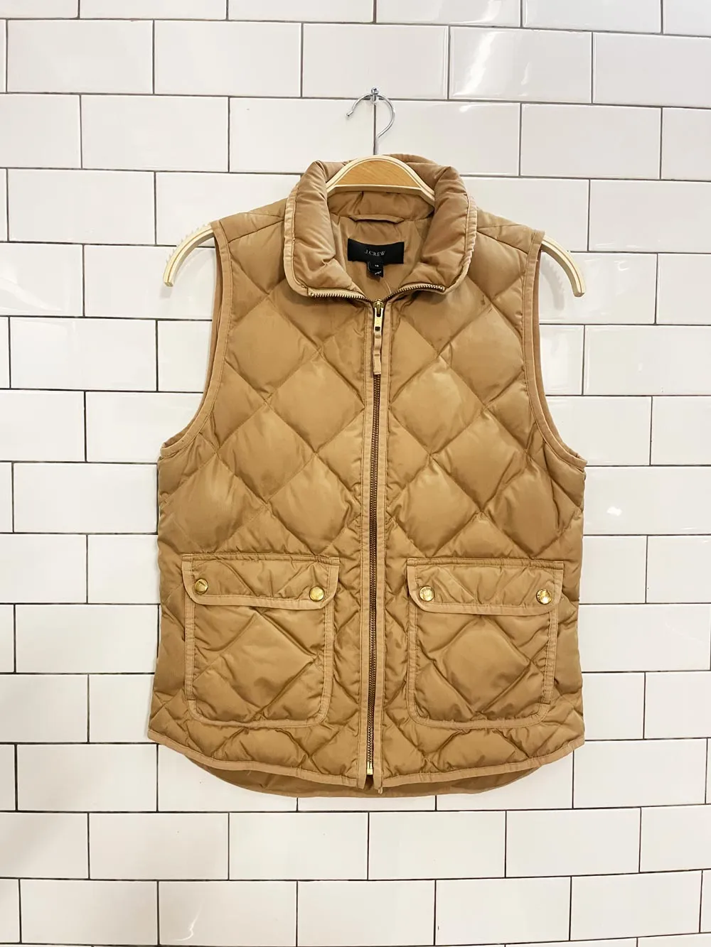 j crew diamond quilted down puffer vest sold by Good Market Thrift Store