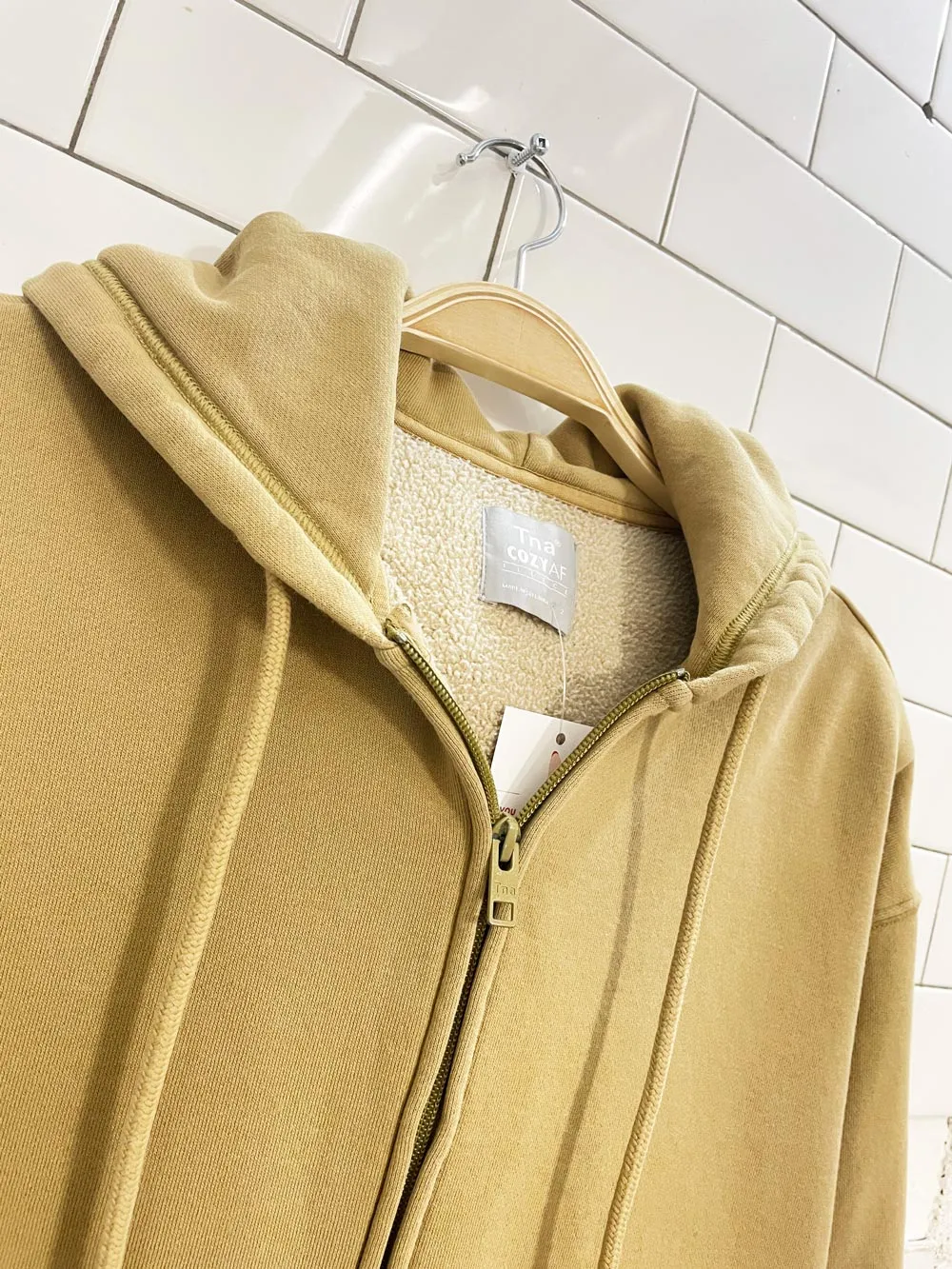 tna cozy af oversized full zip hoodie sold by Good Market Thrift Store product image thumbnail 3