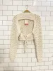 zara crochet knit open back crop sweater sold by Good Market Thrift Store