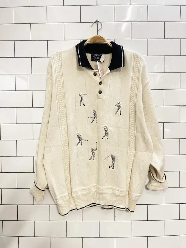 vintage 00s northern elements golf polo sweater sold by Good Market Thrift Store