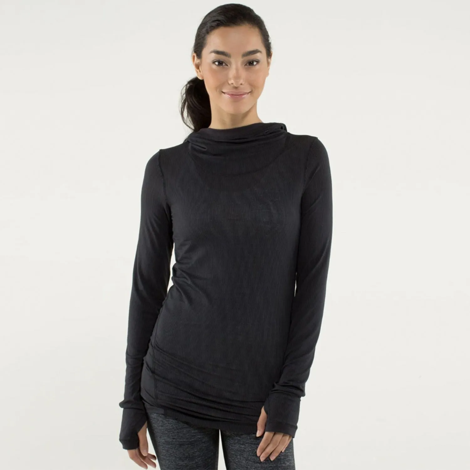 lululemon karmady light ribbed long sleeve hoodie sold by Good Market Thrift Store