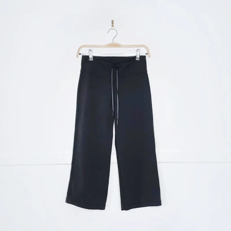 lululemon high rise tie waist wide leg crop pant sold by Good Market Thrift Store