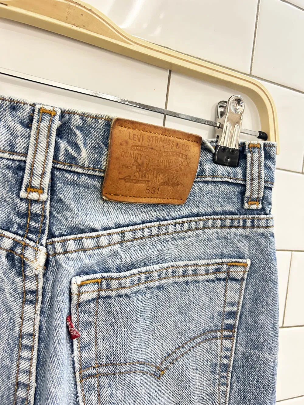 vintage 00s levi's 531 straight jeans sold by Good Market Thrift Store product image thumbnail 5