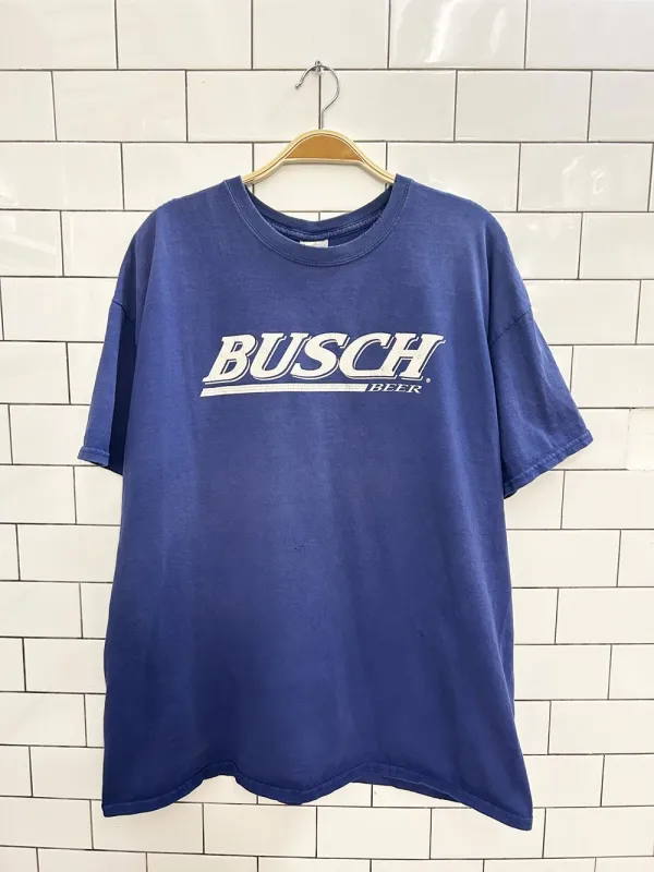 vintage 00s busch beer graphic tee sold by Good Market Thrift Store