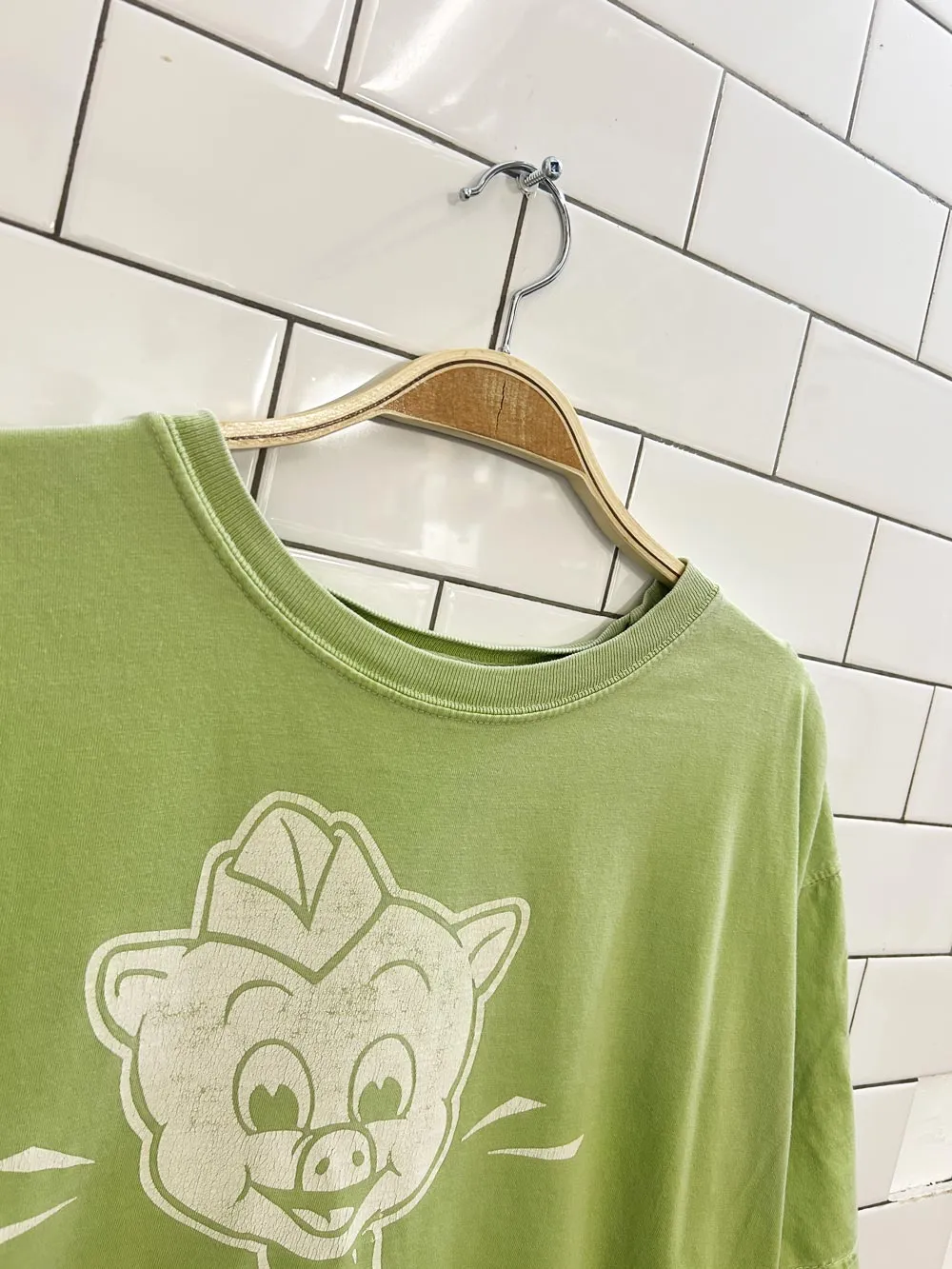 vintage 00s piggly wiggly supermarket graphic tee sold by Good Market Thrift Store product image thumbnail 2