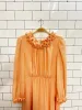 vintage 70s union made ruffle chiffon maxi dress sold by Good Market Thrift Store