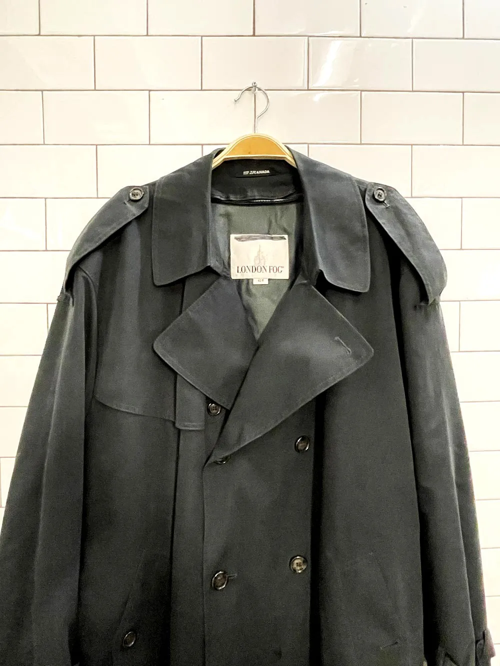 vintage london fog lined soft touch trench coat sold by Good Market Thrift Store