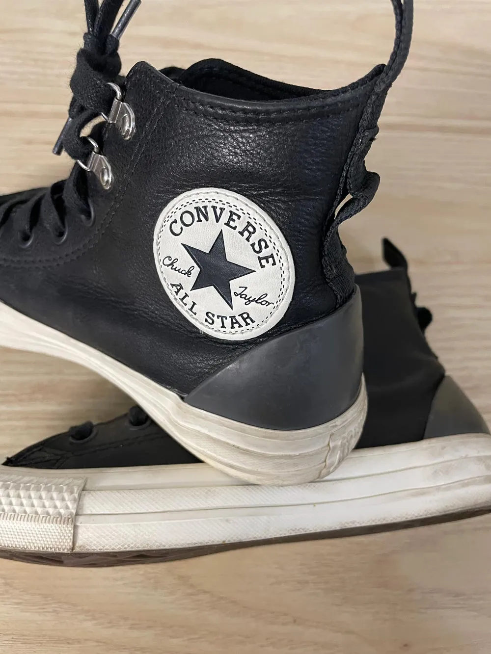converse chuck taylor all star high top leather sneakers sold by Good Market Thrift Store product image thumbnail 2