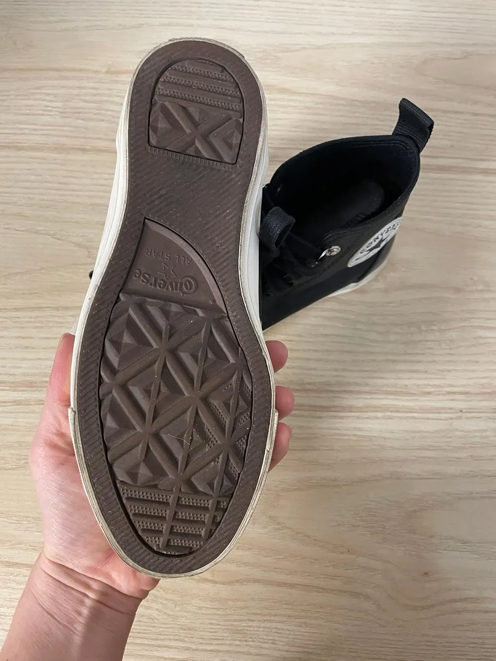 converse chuck taylor all star high top leather sneakers sold by Good Market Thrift Store product image thumbnail 5