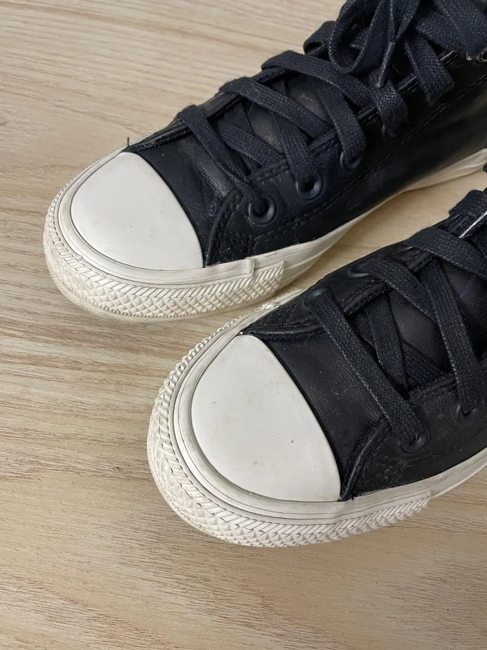 converse chuck taylor all star high top leather sneakers sold by Good Market Thrift Store product image thumbnail 3